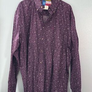 Wrangler Men's Purple Swirl Pattern Shirt